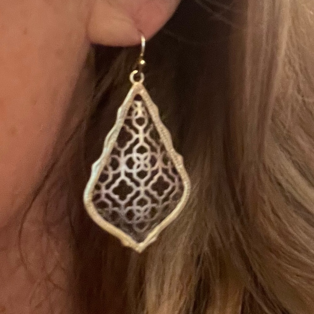 Kendra Scott Addie Gold and Silver Drop Earrings